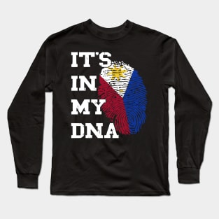 Philippines Filipino Flag Pilipinas Pinoy Pride Filipino Long Sleeve T-Shirt